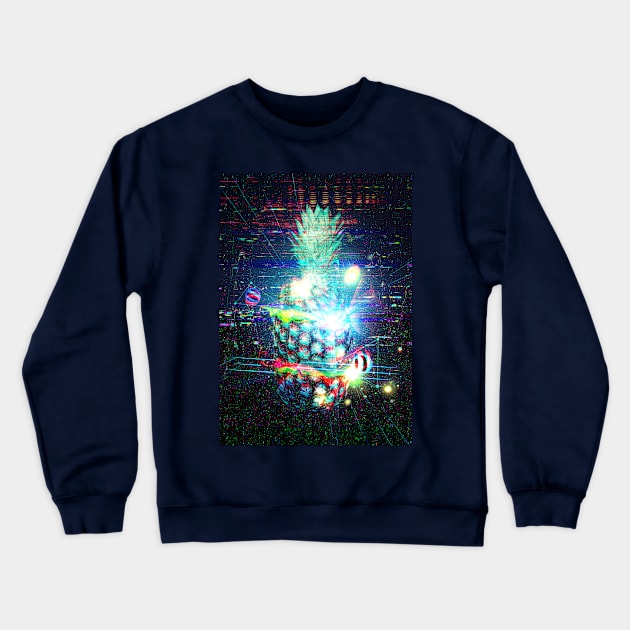 Cutted pineapple glitchy design Crewneck Sweatshirt by AnnArtshock